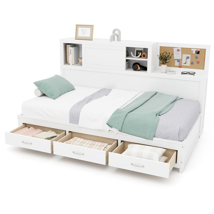 Giantex Full/Twin Size Daybed with 3 Storage Drawers