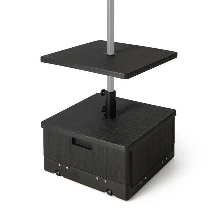 Giantex Outdoor Side Table with Umbrella Stand