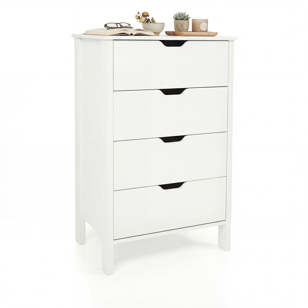Giantex 4 Drawer Storage Cabinet with Handles &amp; Anti-Tipping Kits