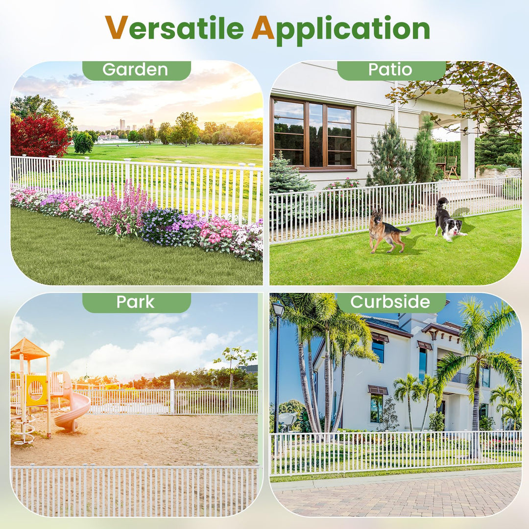 Giantex White Picket Fence - 2 Panels, 80&