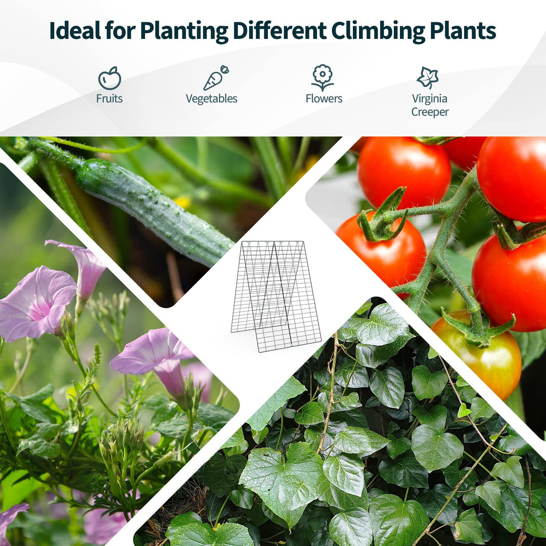 Giantex 4 Panels Cucumber Trellis A-Frame Garden Trellis for Plant Climbing