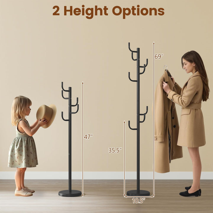 Giantex 69" Metal Coat Rack 8-Hook Cactus Clothes Stand