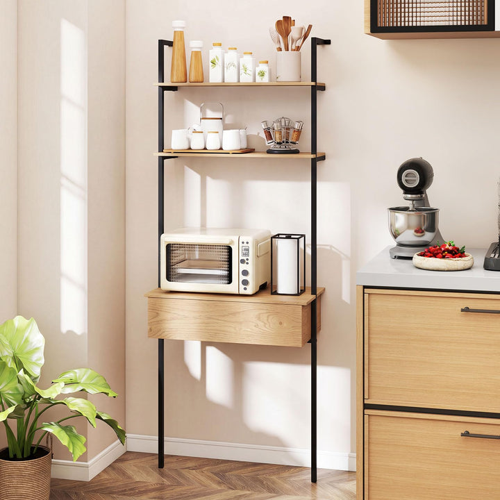 Giantex 4-Tier Ladder Bookshelf for Living Room