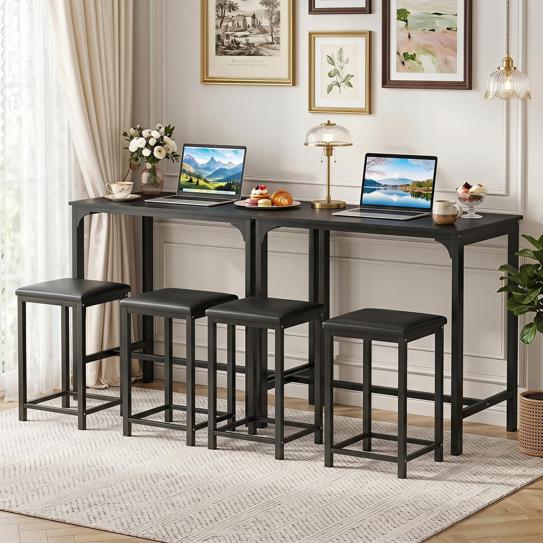 Giantex 3 Piece Dining Table Set with 32.5" Counter-Height table