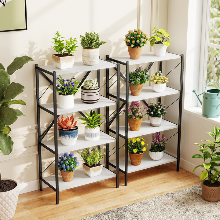 Giantex Modern Bookcase with Heavy-Duty Metal Frame (1/2)