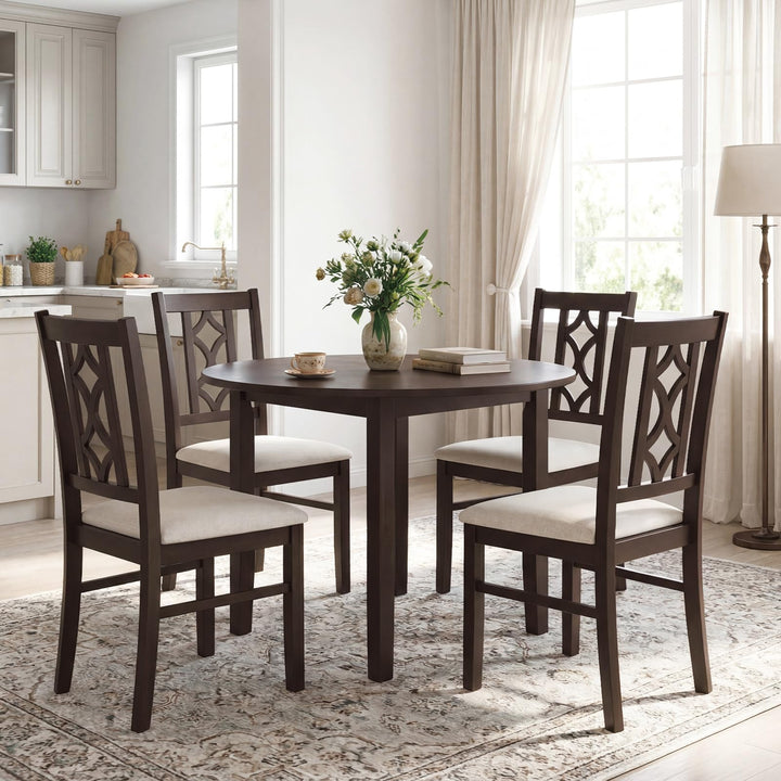 Giantex Dining Chairs Set of 2/4 Rubber Wood Dining Room Chairs