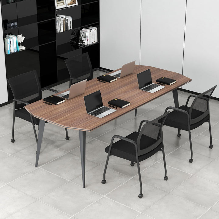 Giantex Waiting Room Chairs - Reception Chairs, Office Guest Chairs with Wheels, Metal Frame &amp; Armrests