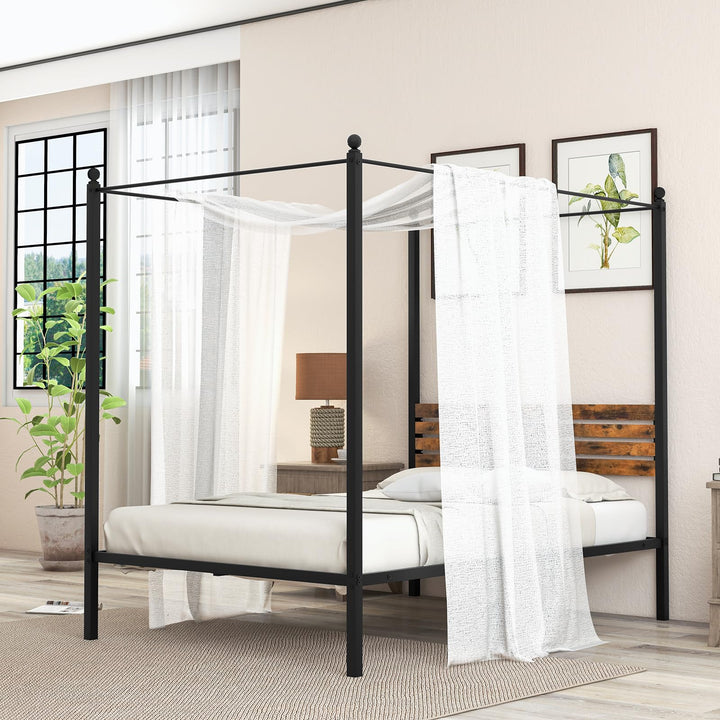 Giantex Queen/Full/Twin Size Metal Canopy Bed Frame