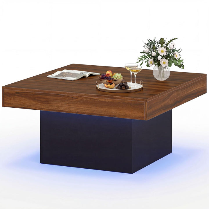 Giantex LED Coffee Table with Remote for Living Room