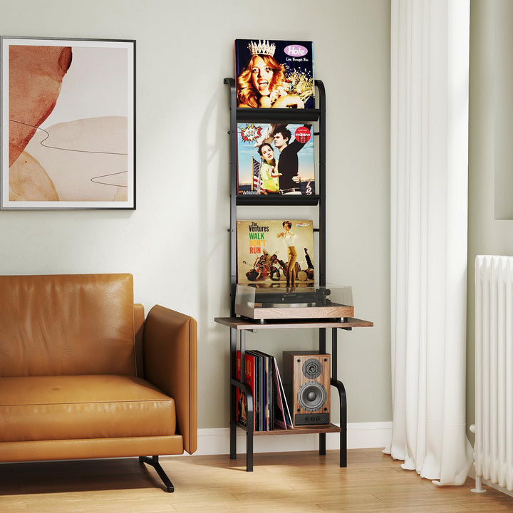 Giantex Record Player Stand with Vinyl Storage