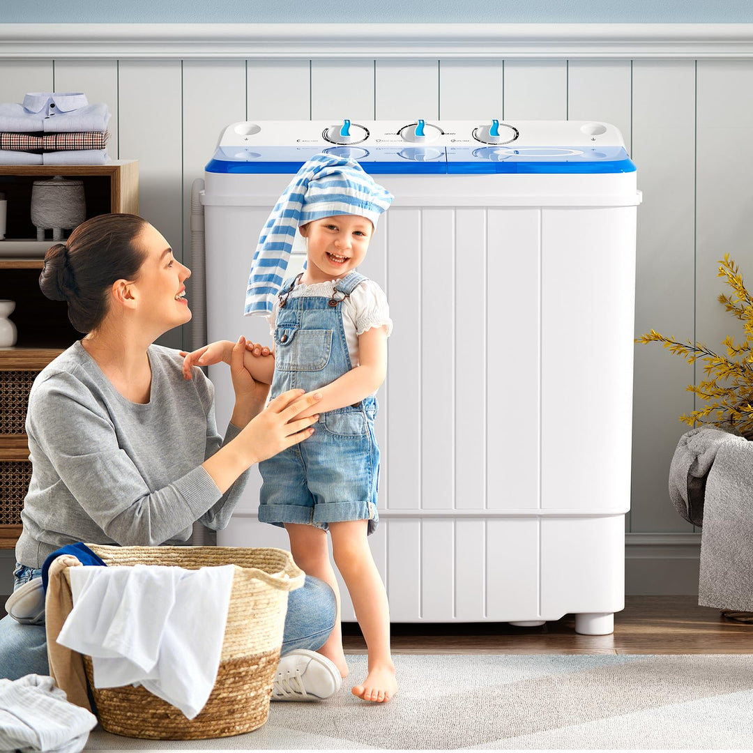 17.6 lbs Portable Washing Machine with Drain Pump