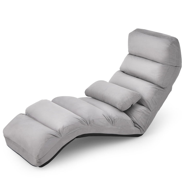 Folding Lazy Sofa Chair Stylish Sofa Couch Beds Lounge Chair W/Pillow