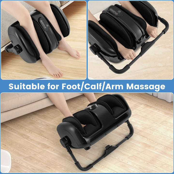 Giantex Portable Electric Foot Massager with Heat Therapy, Multi-Level Intensity Foot Massage