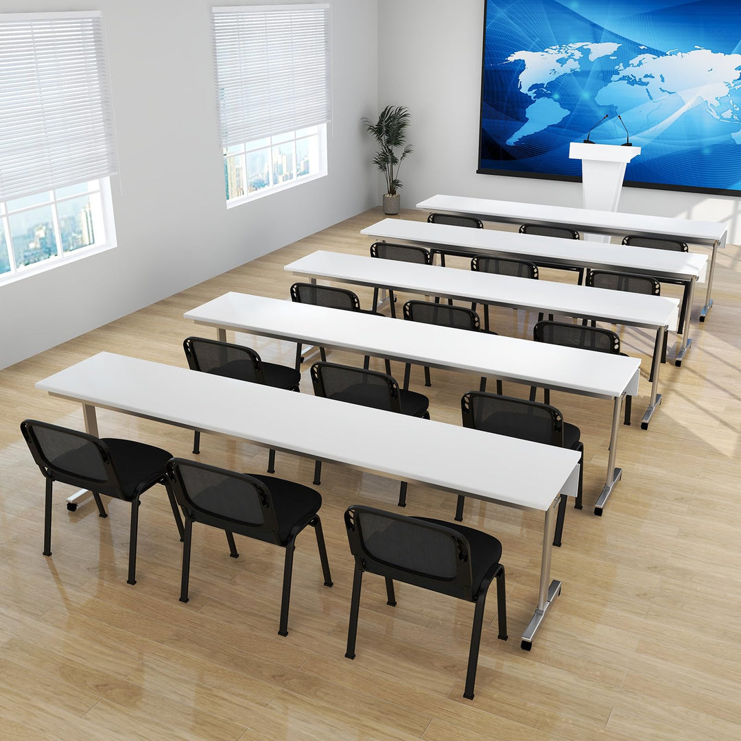 Giantex Set of 5 Stackable Conference Chairs with Mesh Back