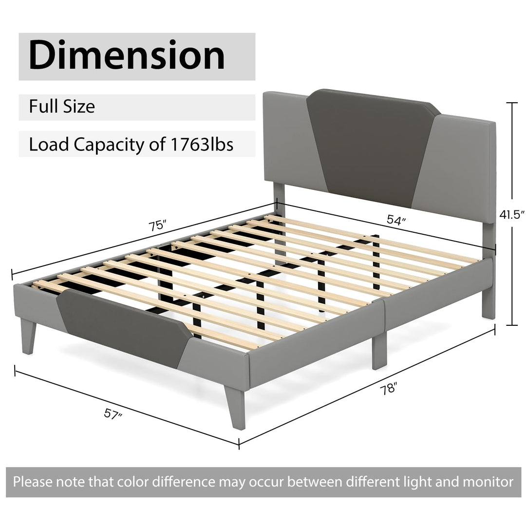 Giantex Queen/Full/Twin Size Velvet Upholstered Bed Frame with Headboard