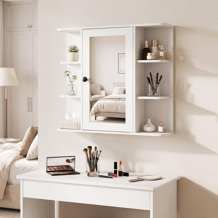 GIANTEX Wall Mounted Bathroom Medicine Cabinet with Mirror &amp; Shelves