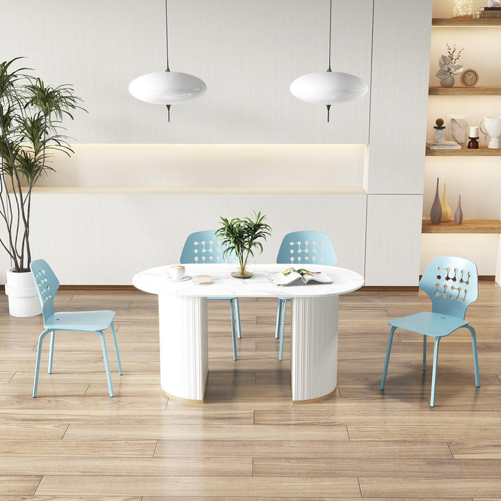 Giantex Metal Dining Chairs Set of 4