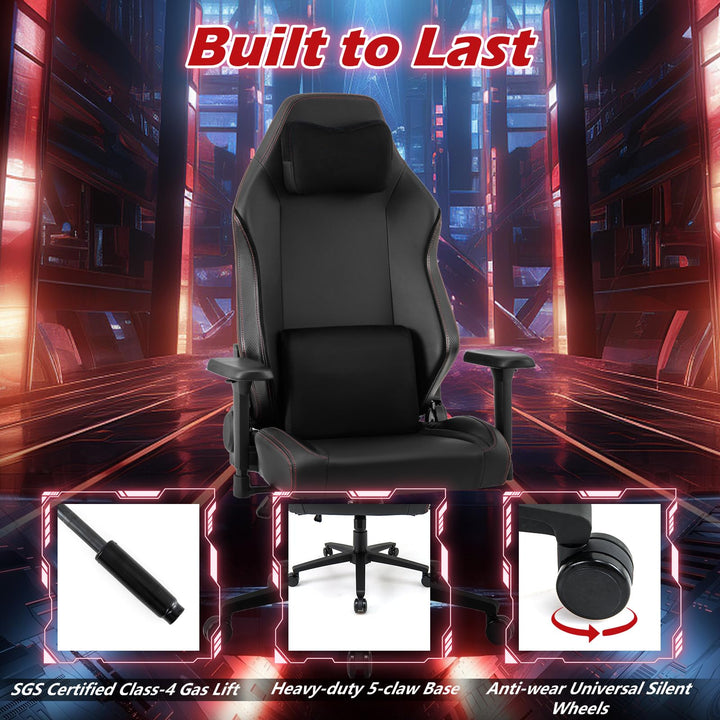 Giantex Gaming Chair Video Game Chair with Magnetic Headrest &amp; Lumbar Support