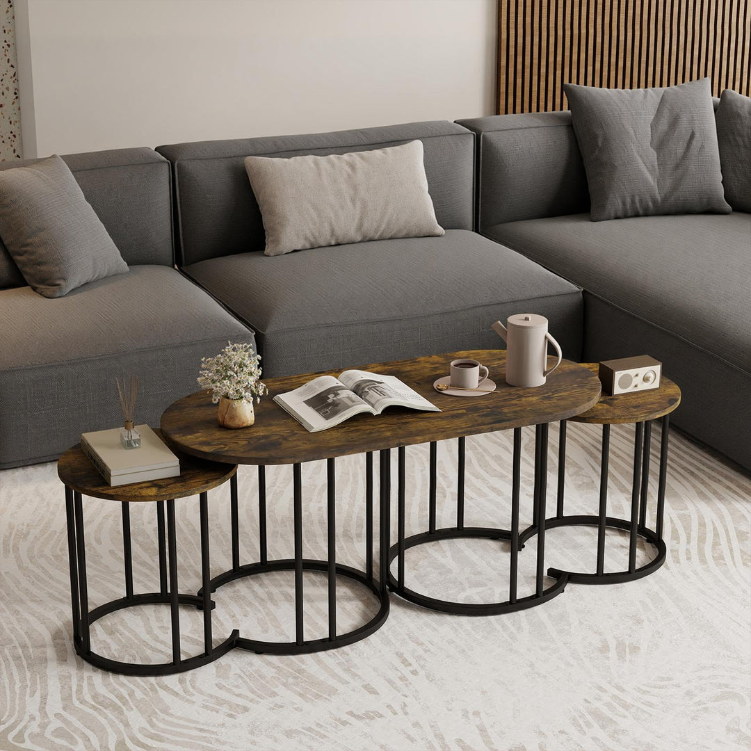 Giantex Nesting Coffee Table Set of 3