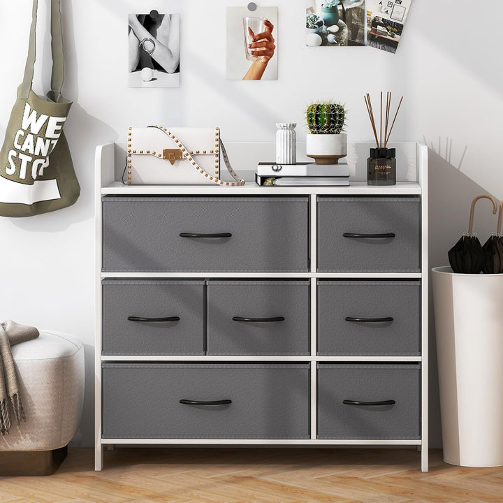 Giantex Storage Cabinet with 7 Drawers &amp; Open Shelf, Chest of Drawers, Console Table