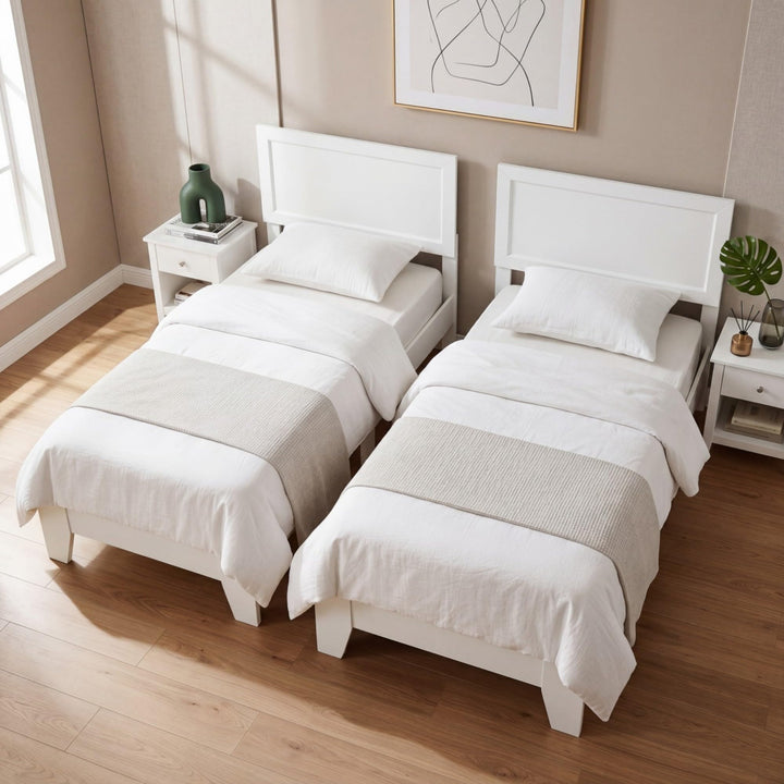 GIANTEX Twin/Full/Queen Size Wooden Bed Frame with Wood Slat Support