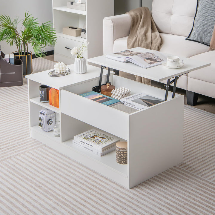 Giantex Lift-Top Coffee Table, Modern Center Table w/Lift Tabletop, Open &amp; Hideaway Compartments