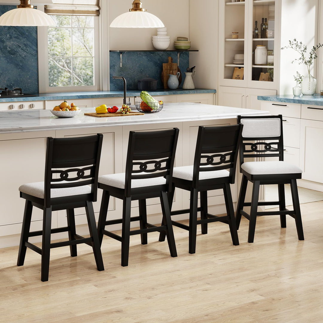 Giantex 25" Bar Stools Set of 2/4 Modern Counter Height Tall Chairs