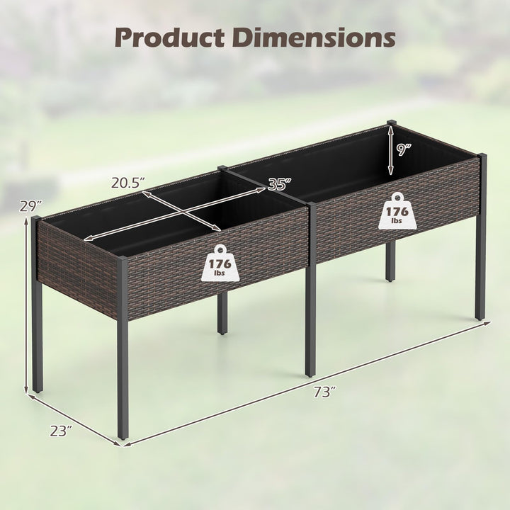 Giantex 6 x 2 FT Raised Garden Bed with Legs