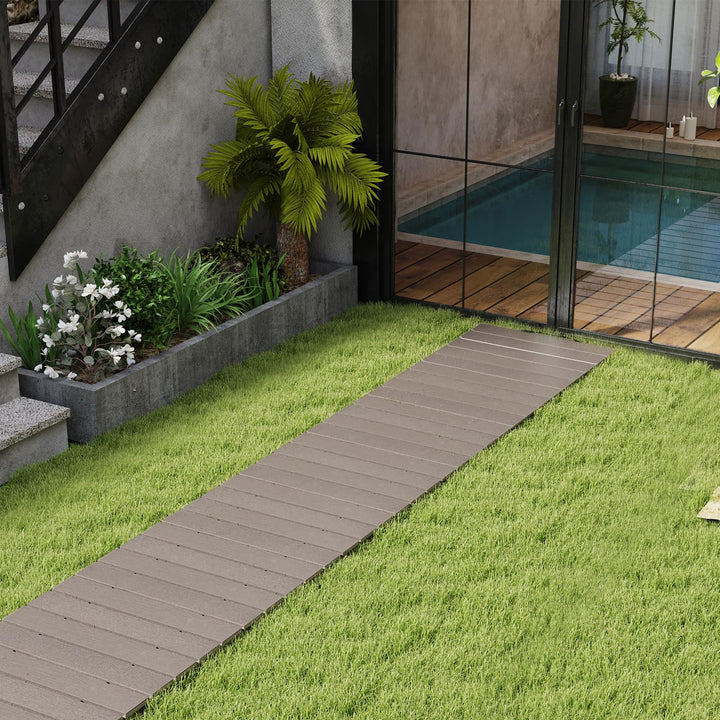 Giantex 8 FT Garden Pathway, Waterproof HDPE Outdoor Walkway with Non-Slip Surface (1/2)