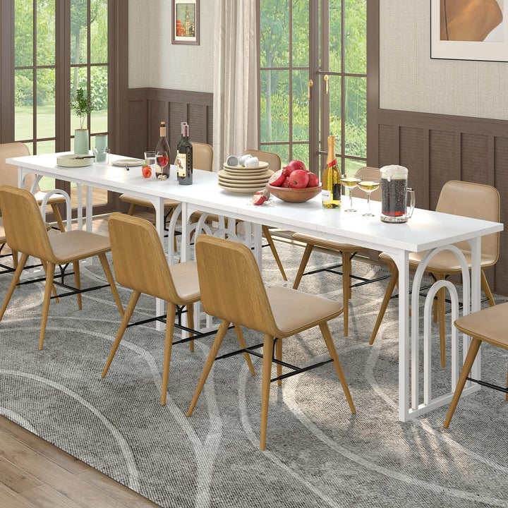 Giantex 63"x24" Large Kitchen Table with Heavy Duty Arched Metal Legs