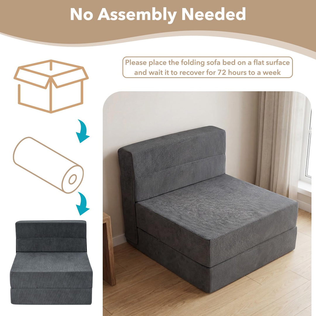 Giantex 4-in-1 Folding Sofa Bed | Convertible Sleeper Chair for Adults