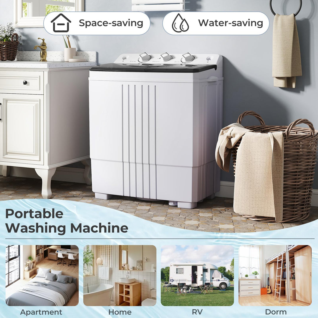 Portable Washing Machine with Built-in Drain Pump