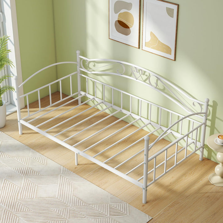 Giantex Modern Sofa Day Bed with Stylish Headboard &amp; 12 Metal Slats Support