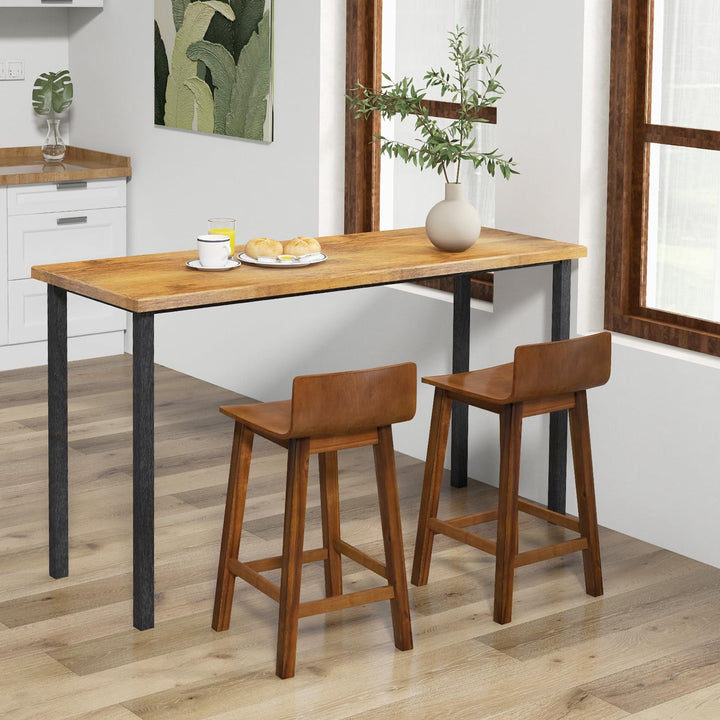 Giantex 2 or 4 Bar Stools Set with Low Back &amp; Footrest