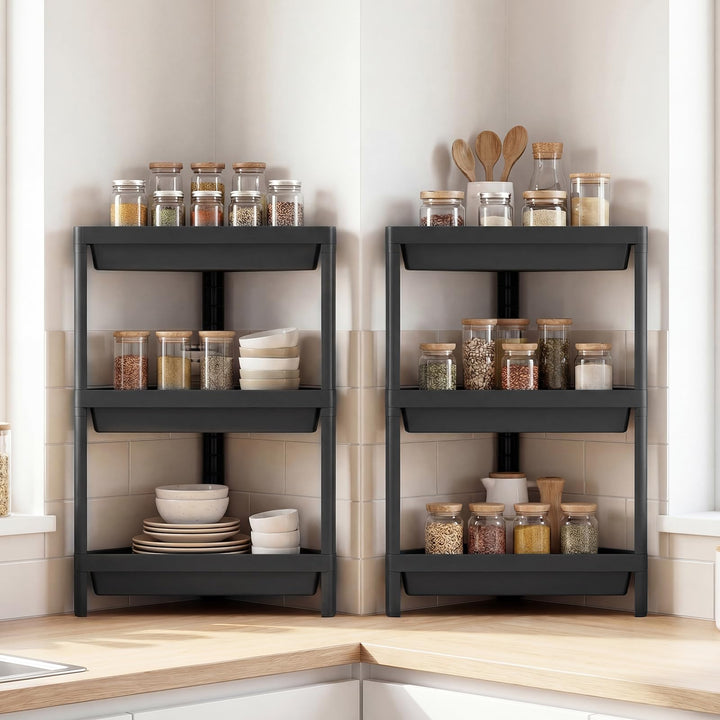 Giantex 3-Tier Corner Shower Caddy 2-Pack with Detachable Design