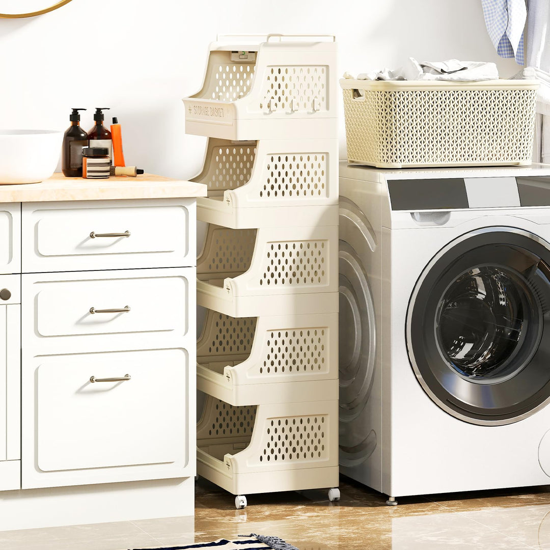 Giantex Rolling Laundry Cart with Wheels