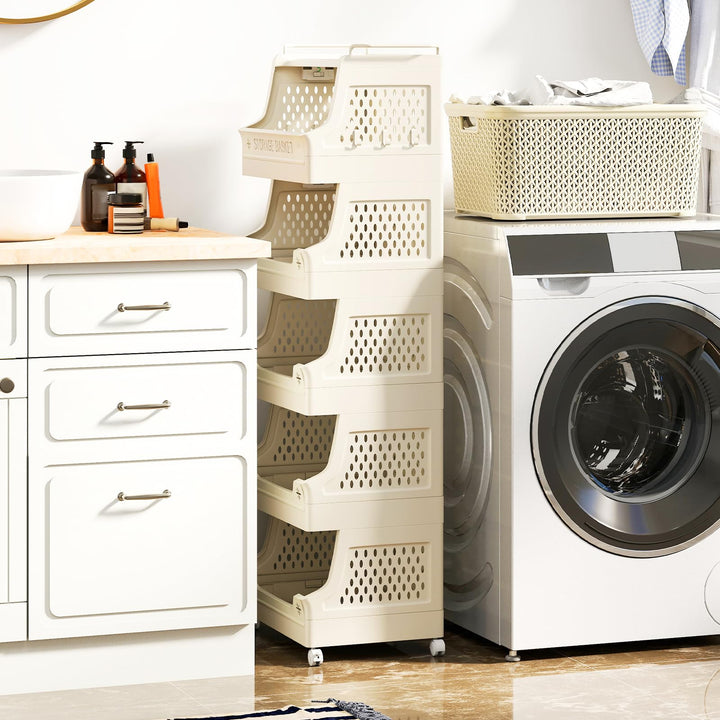 Giantex Rolling Laundry Cart with Wheels