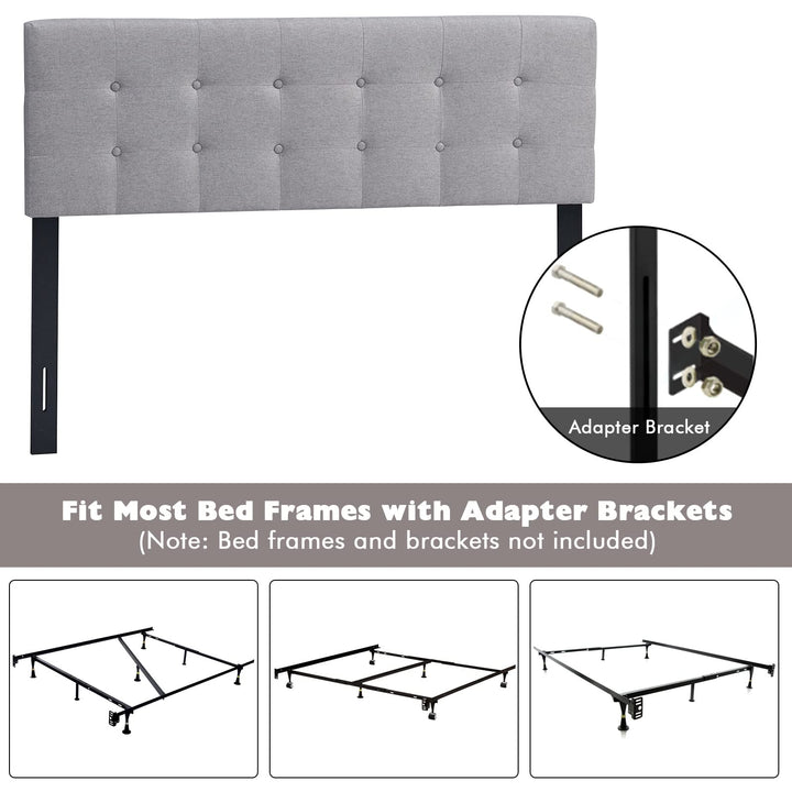 Giantex Linen Upholstered Headboard, Adjustable Width Button Tufted Headboard