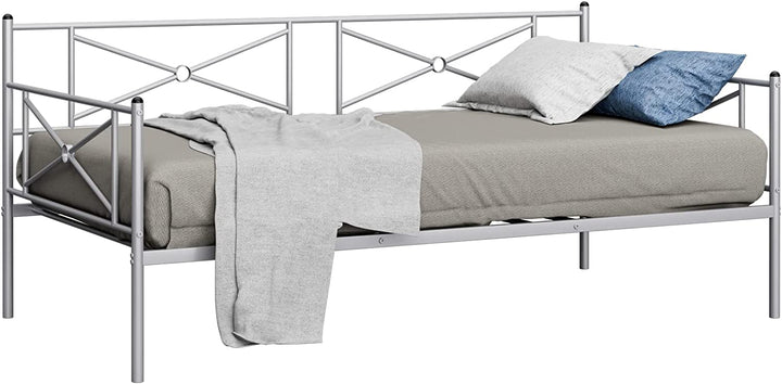 Giantex Metal Daybed Frame Twin Size, for Living Room Bedroom Guest Room, Easy Assembly, Black &amp; White