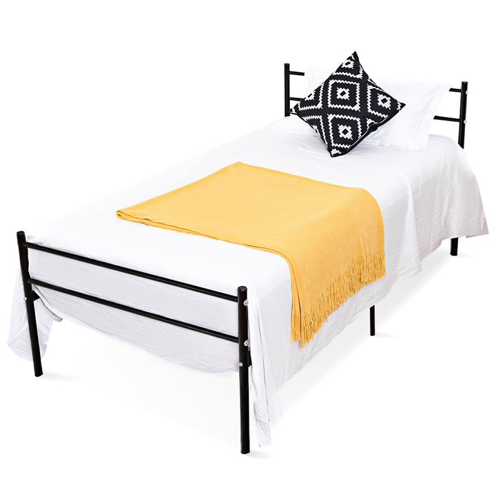 Giantex Twin Size Platform Bed with Headboard and Footboard