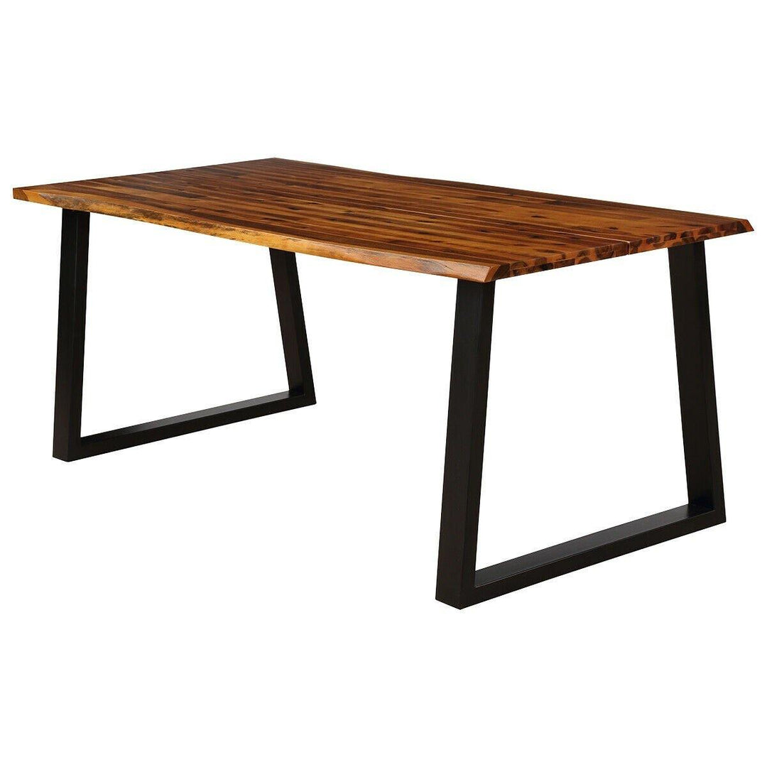 Rectangular Acacia Wood Dining Table Rustic Indoor &amp;Outdoor Furniture - Giantexus
