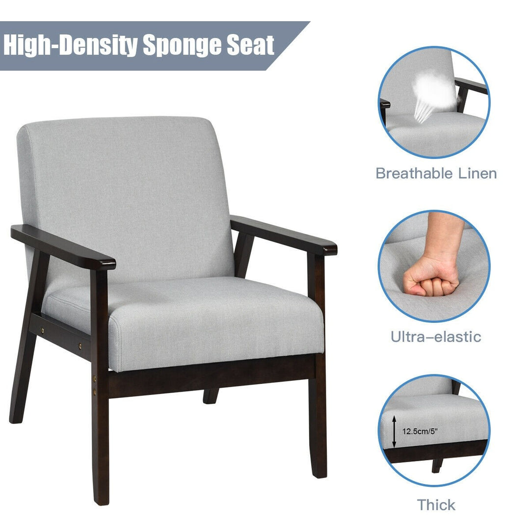 Mid-Century Modern Accent Chair for Living Room - Giantexus