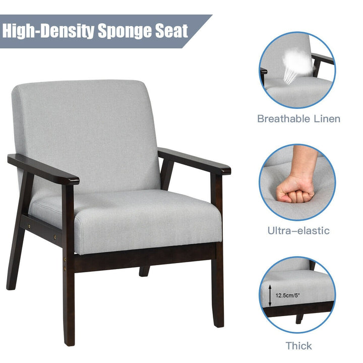 Mid-Century Modern Accent Chair for Living Room - Giantexus