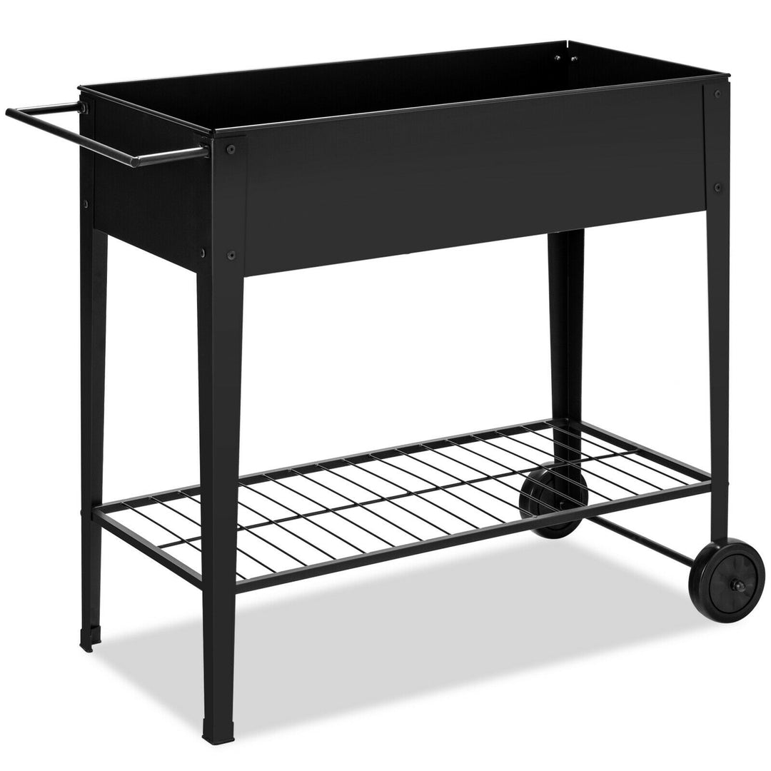 Outdoor Raised Garden Bed on Wheels with Legs