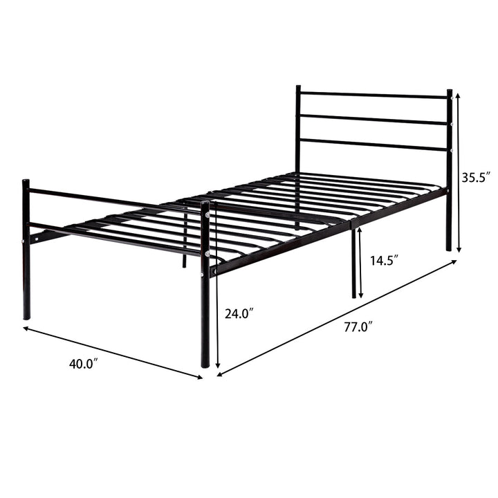 Giantex Twin Size Platform Bed with Headboard and Footboard