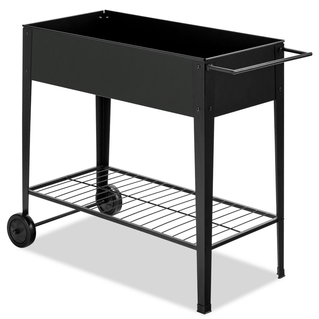 Outdoor Raised Garden Bed on Wheels with Legs