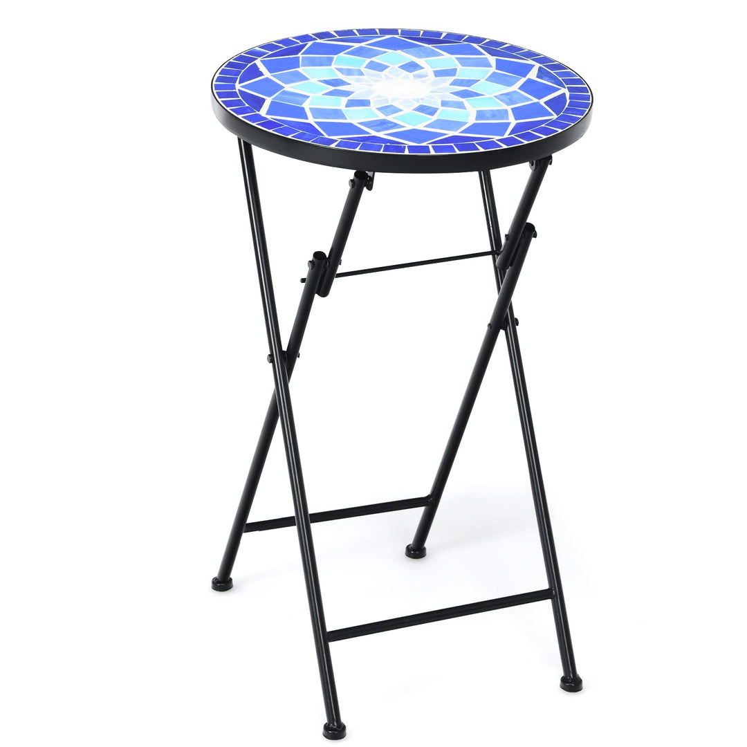 Giantex Folding Mosaic Patio Table, 14&