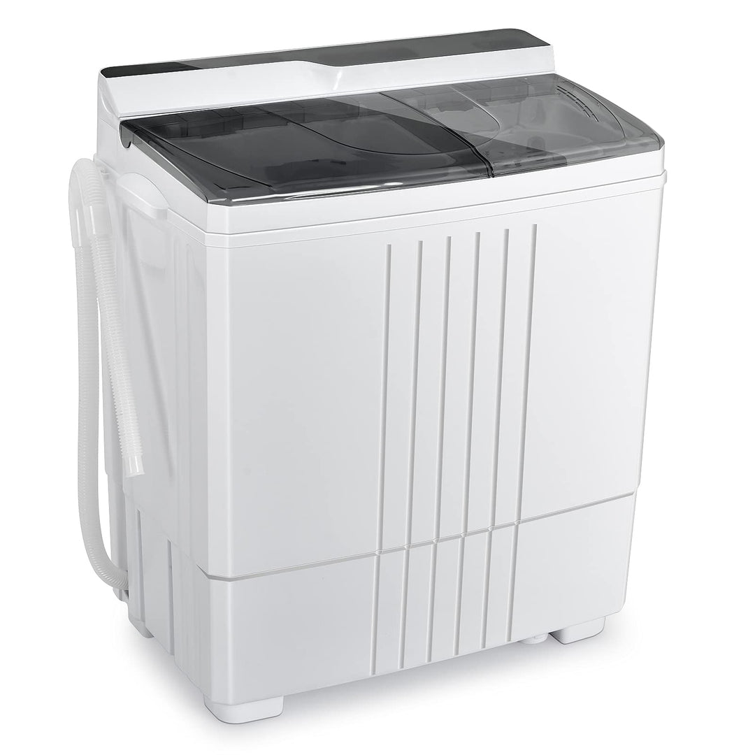 Compact Mini Laundry Washer for Apartment and Home (White &amp; Gray)