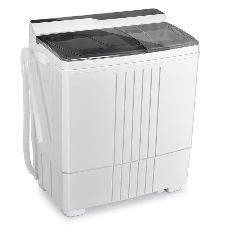 Compact Mini Laundry Washer for Apartment and Home (White &amp; Gray)