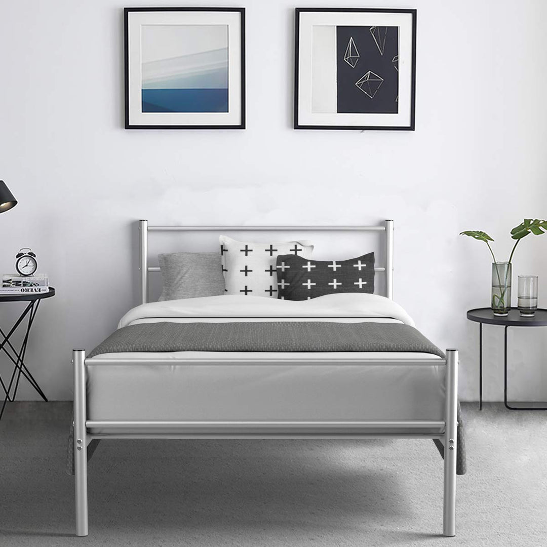 Giantex Twin Size Platform Bed with Headboard and Footboard